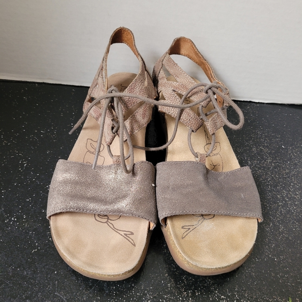 Josef Seibel Metallic Brown Gladiator Sandals